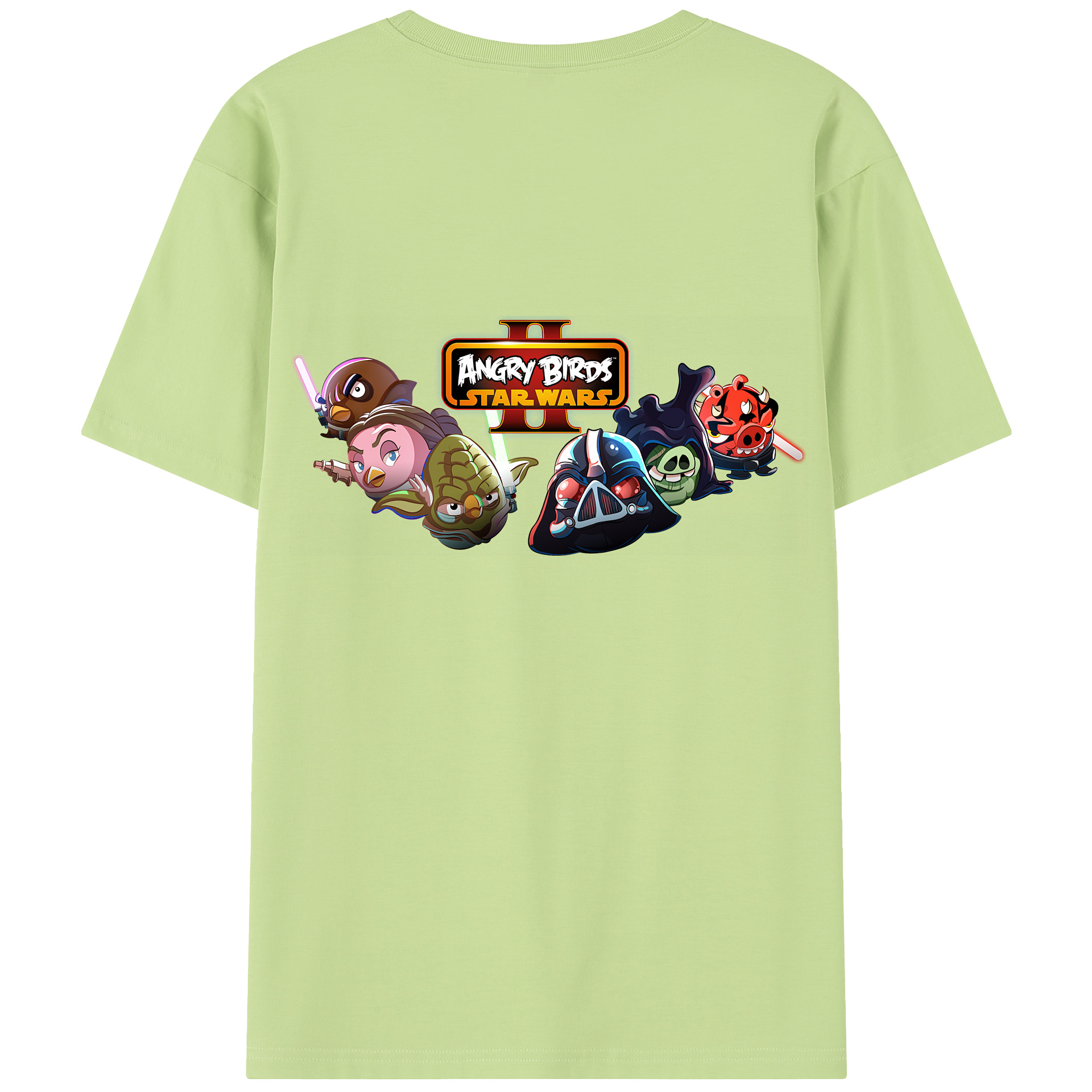 （画像用） Angry Birds アングリーバード 綿100％半袖Tシャツ（背面プリント）